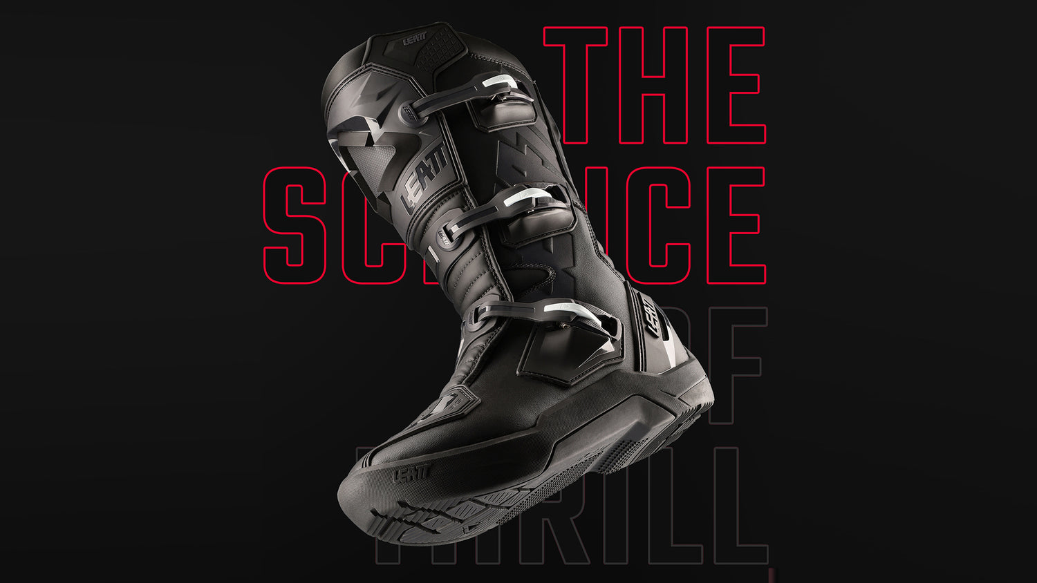 Leatt boot photography and creative graphics