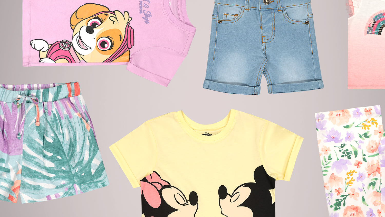 Pick n Pay kids clothing flat lay photography