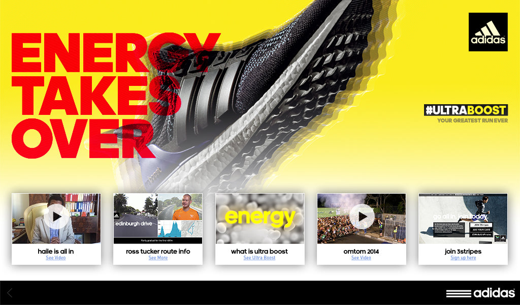 Adidas campaign landing page website build