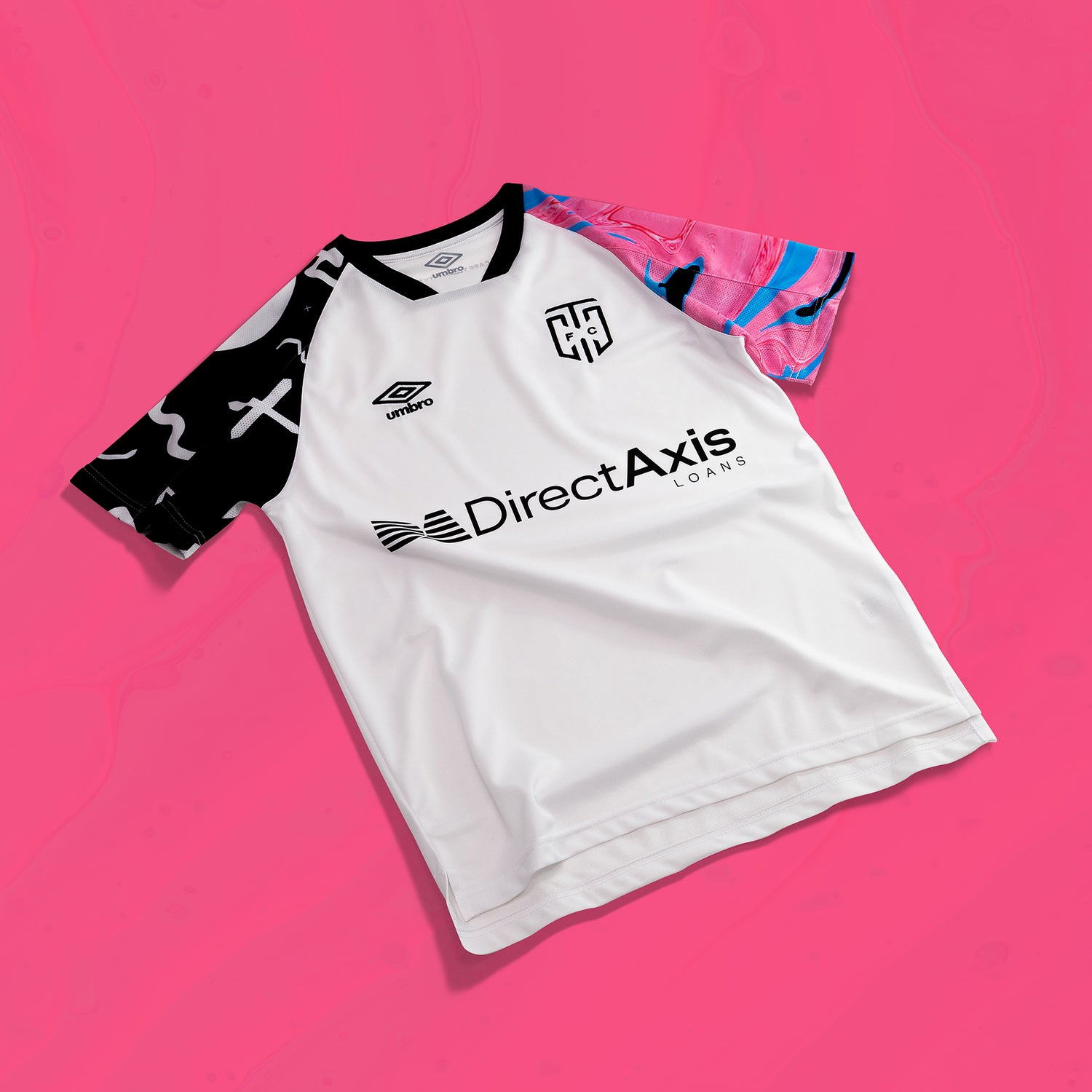 Umbro flat lay photography and creative graphics