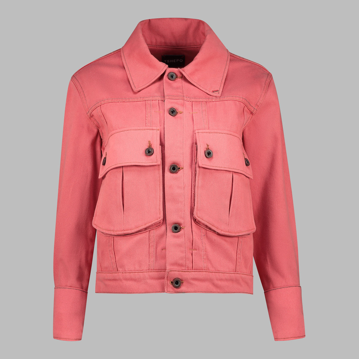 Tshepo pink jacket on mannequin