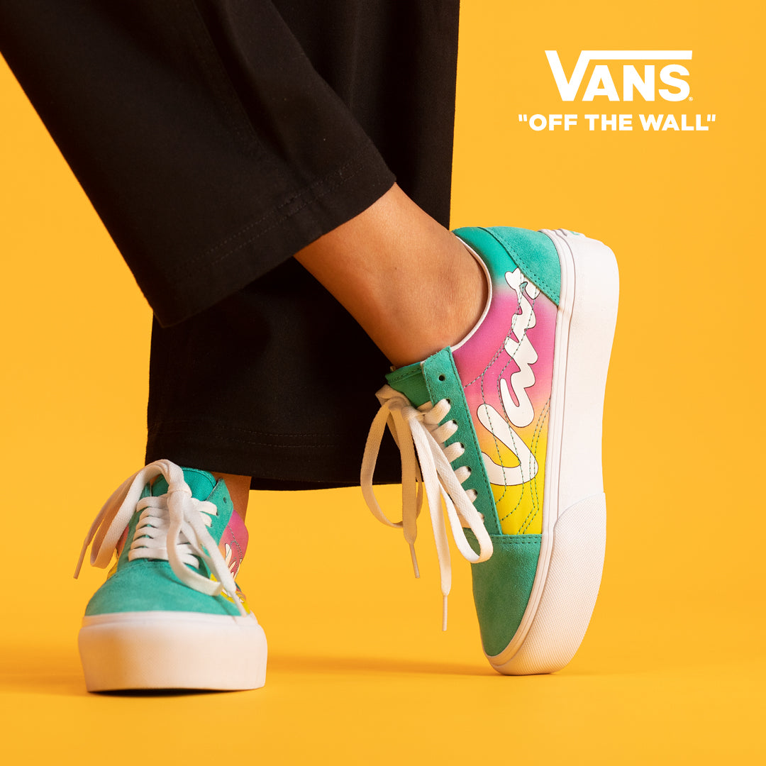 Vans on model product photography