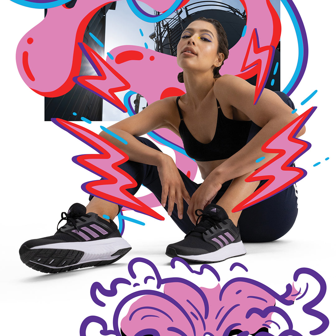 Adidas on model photography and creative graphics